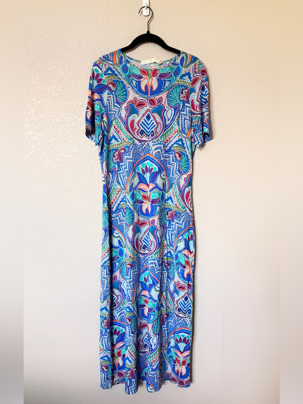 Marie Oliver Multicolor Paisley Maxi Dress — Blue, Orange, Purple Morpho Mosaic